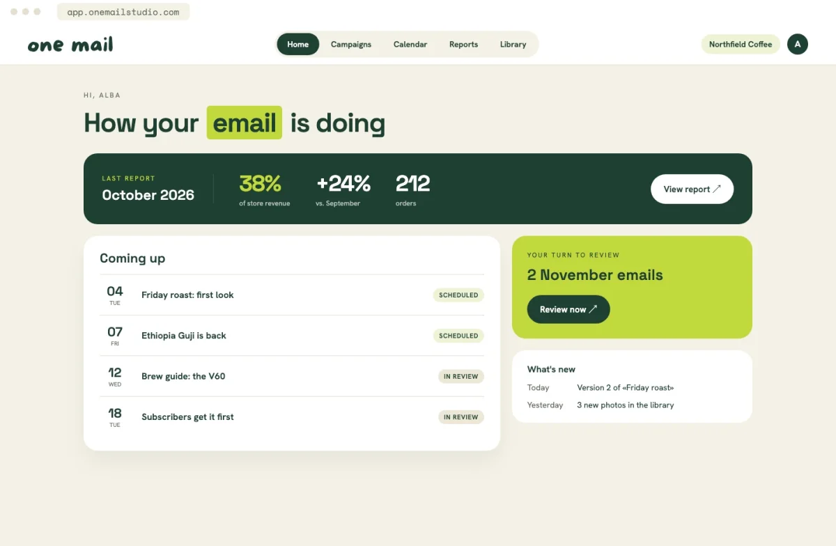 Portal de clientes de One Mail Studio
